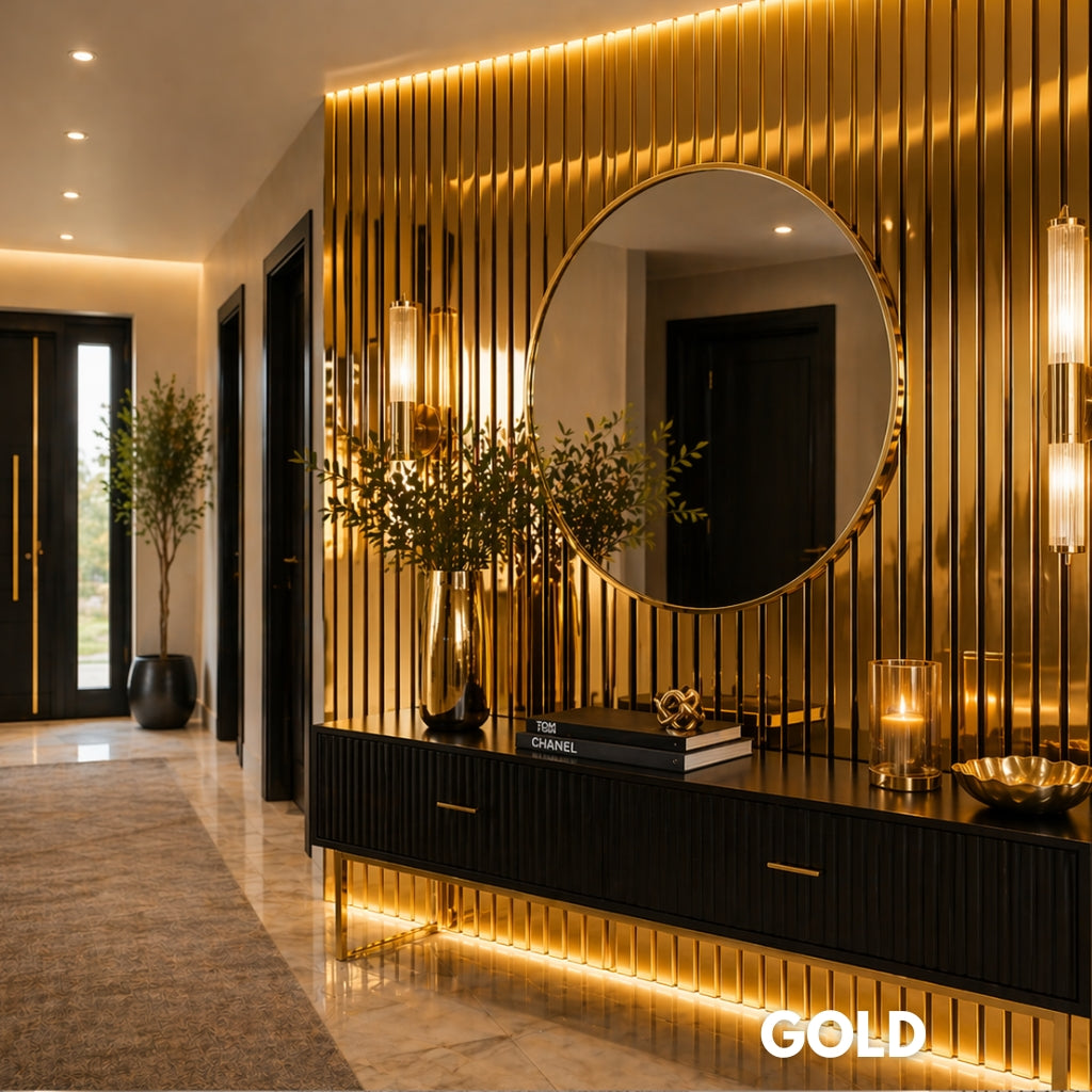 Premium Acoustic Slatted Wall Panel (Multiple Colours)