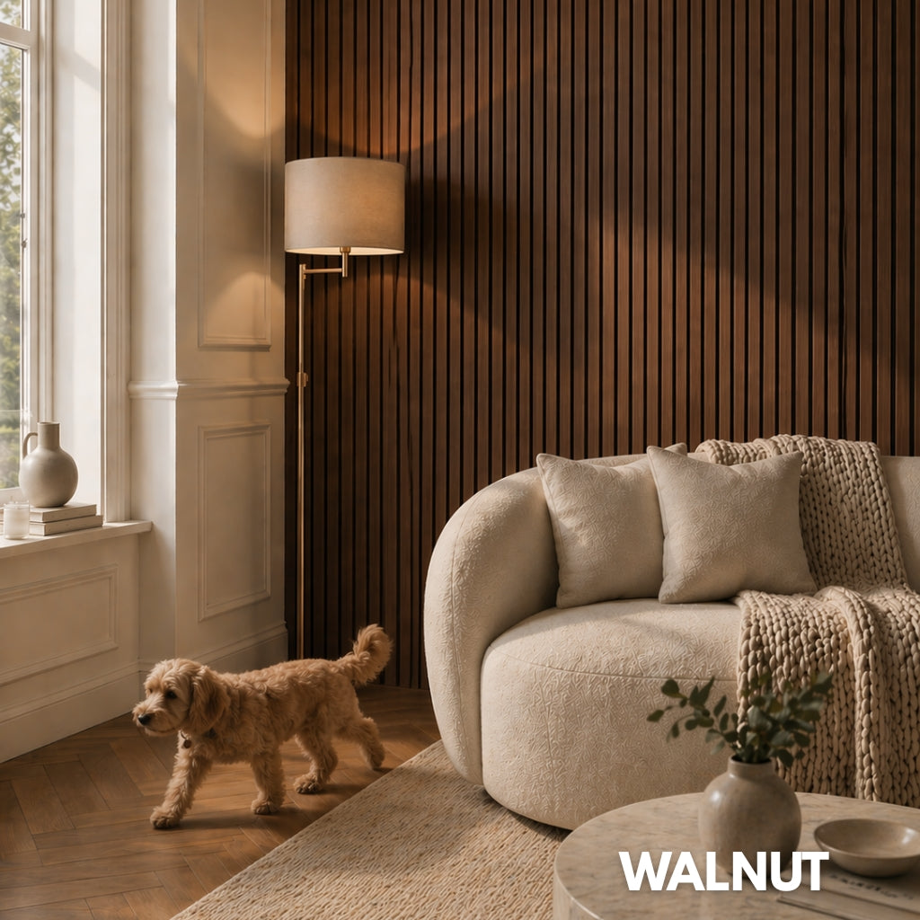 Premium Acoustic Slatted Wall Panel (Multiple Colours)