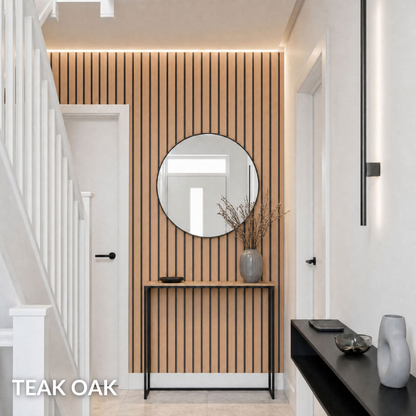 Premium Acoustic Slatted Wall Panel - 50mm thickness (Multiple Colours)