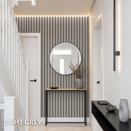 Premium Acoustic Slatted Wall Panel - 50mm thickness (Multiple Colours)