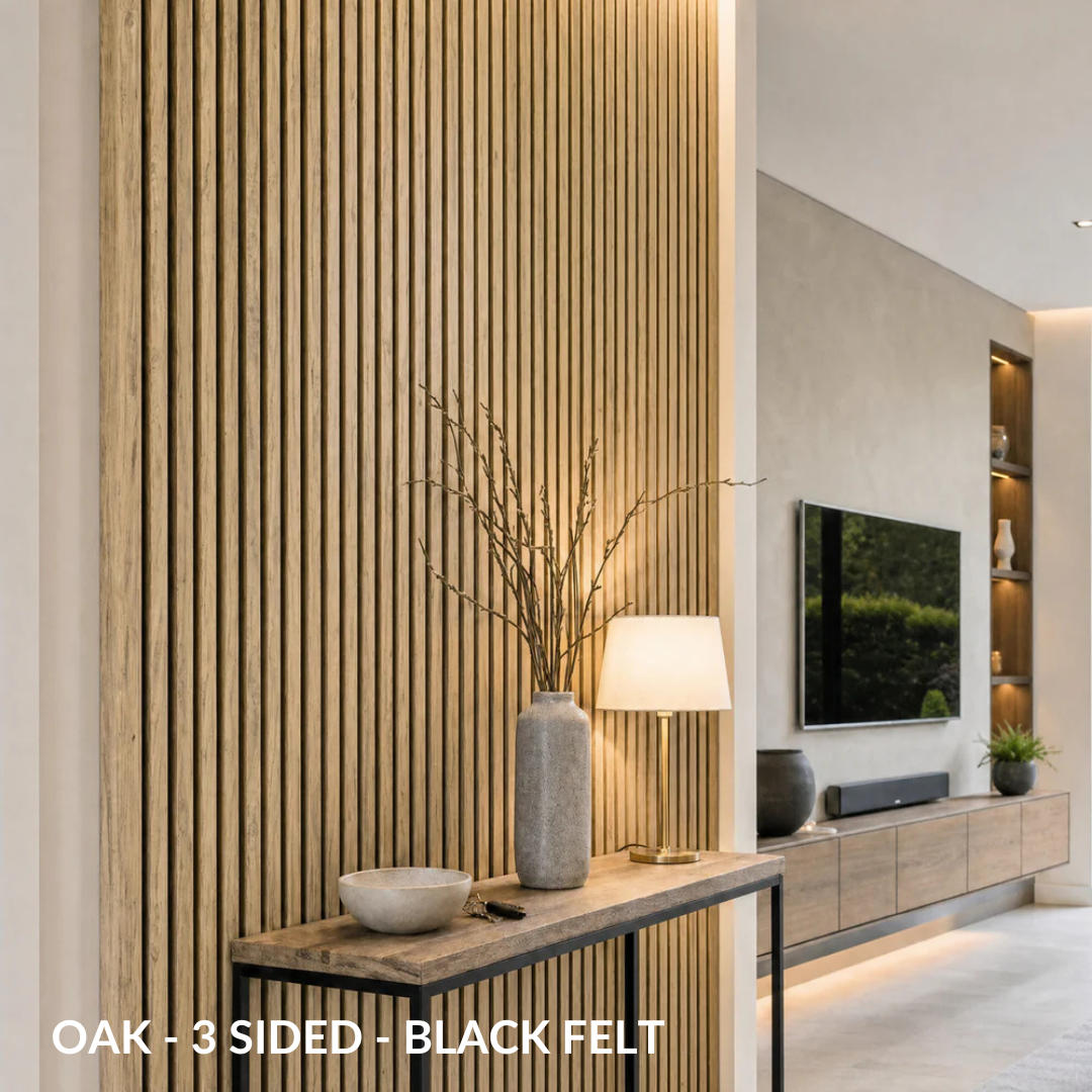 Premium Acoustic Slatted Wall Panel (Multiple Colours)