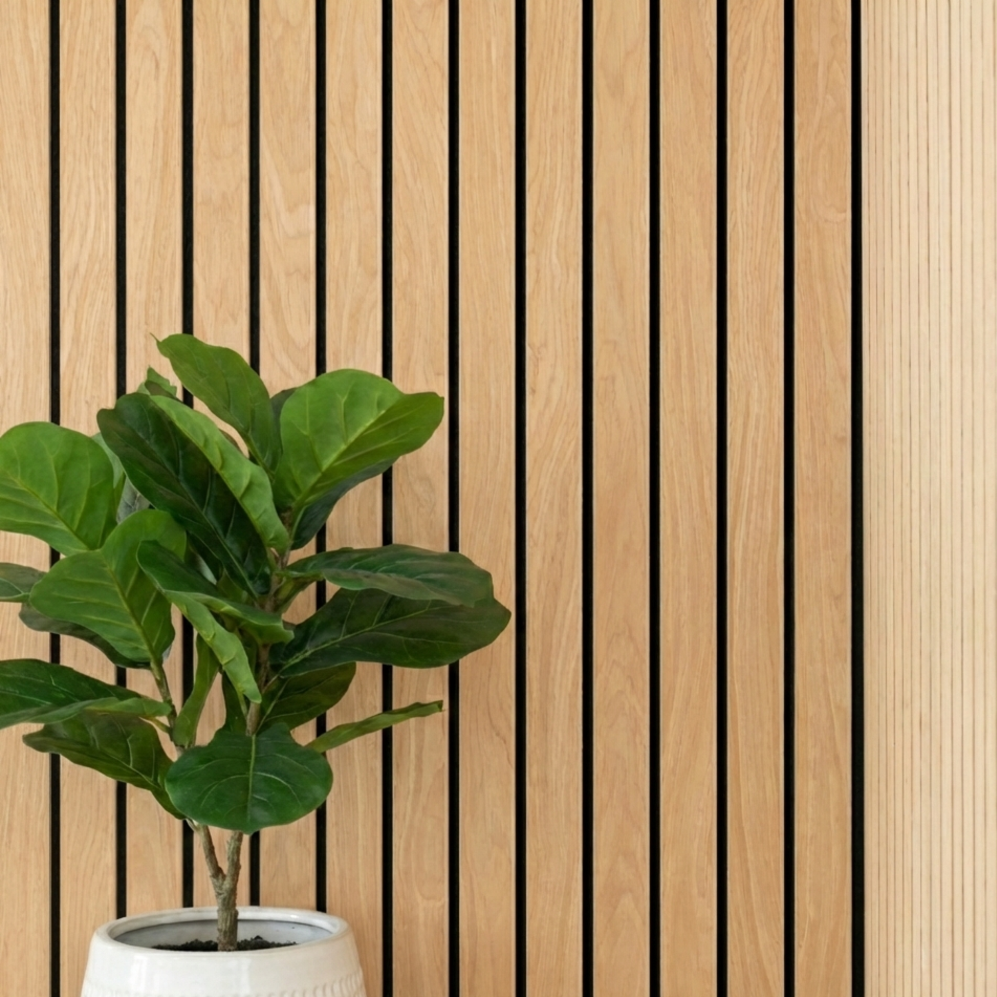 Premium Thick Slat Large Wall Panel 280cm x 60cm (Oak) - 35mm thickness