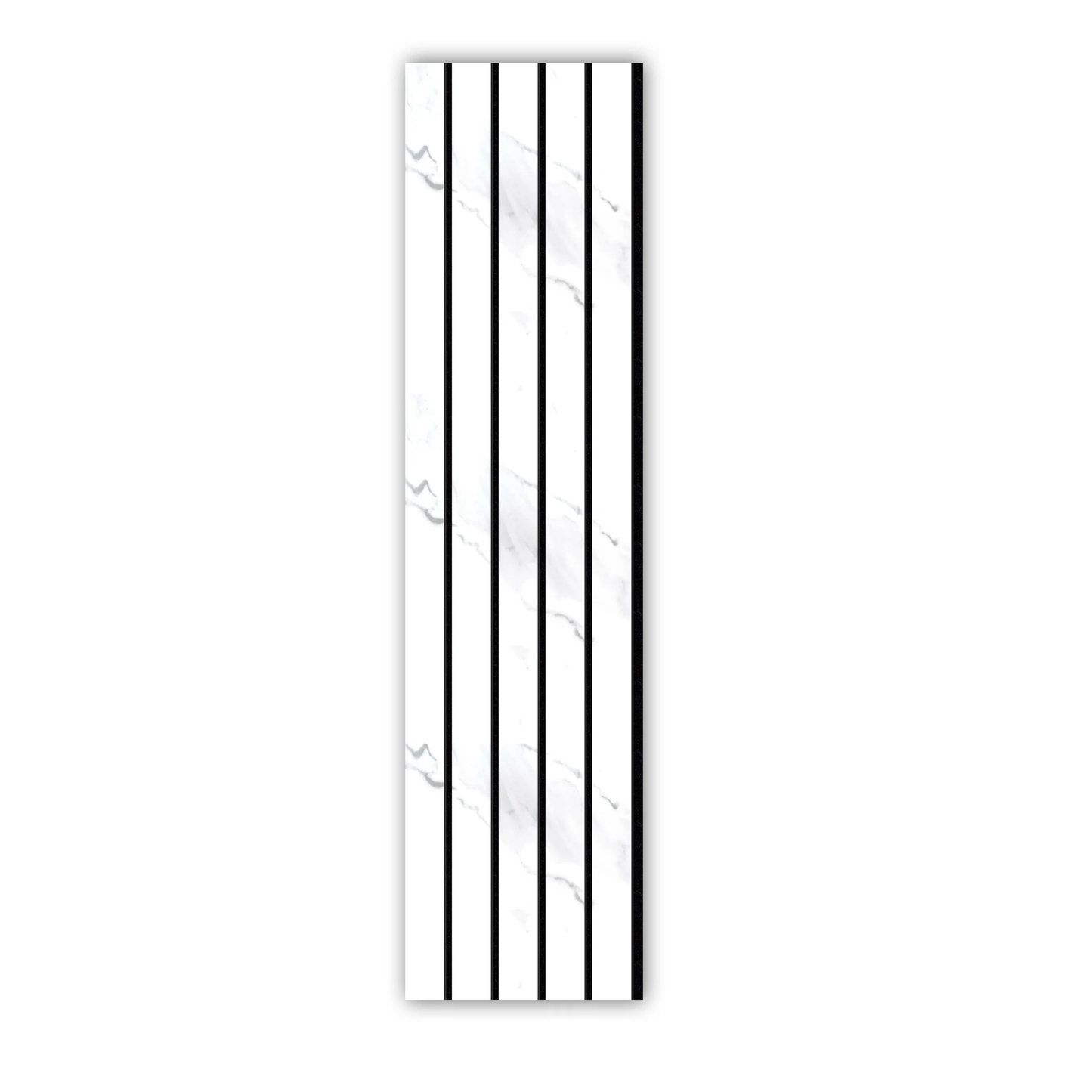Premium Thick Slat Large Wall Panel 280cm x 60cm (White Marble) - 35mm thickness