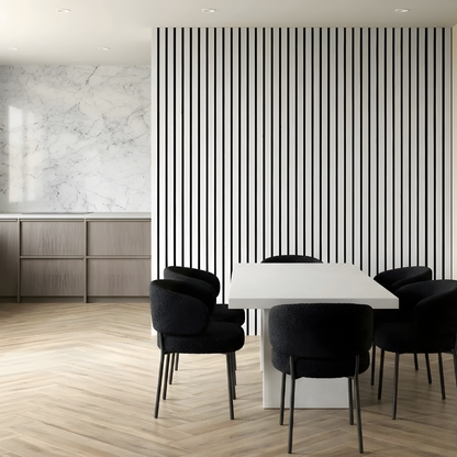 Premium Wall Panel 240cm x 60cm - 35mm Width - White Marble