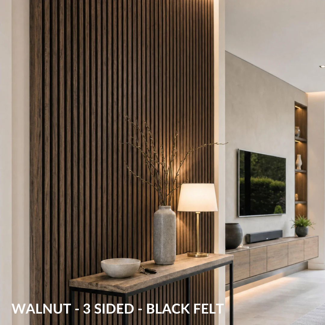 Premium Acoustic Slatted Wall Panel (Multiple Colours)
