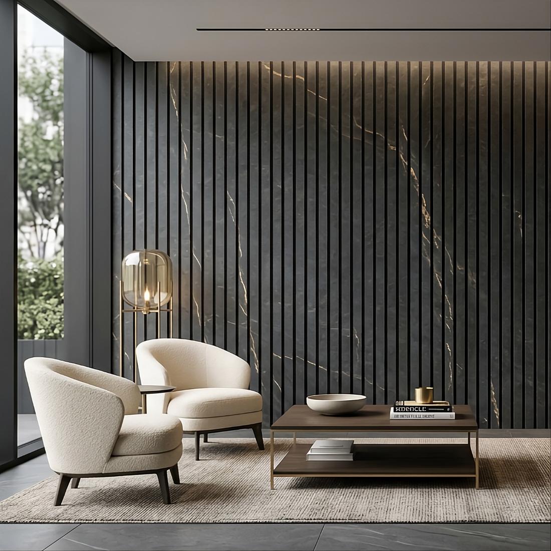 Premium Thick Slat Large Wall Panel 280cm x 60cm (Multiple Colours) - 35mm thickness