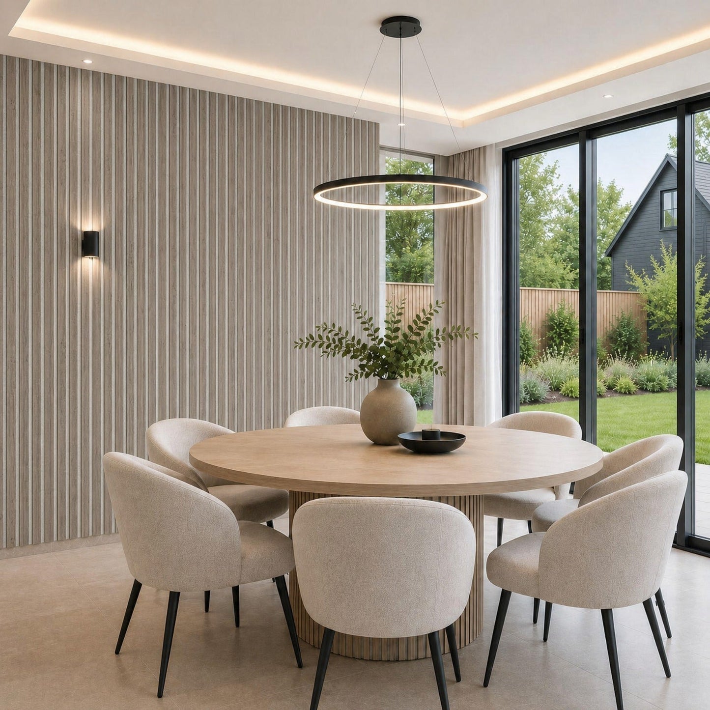 Premium Acoustic Panels - 240cm x 60cm (3-Sided - White Felt)