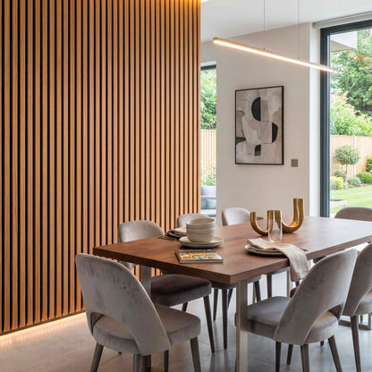 Premium Acoustic Wall Panels - Teak Oak