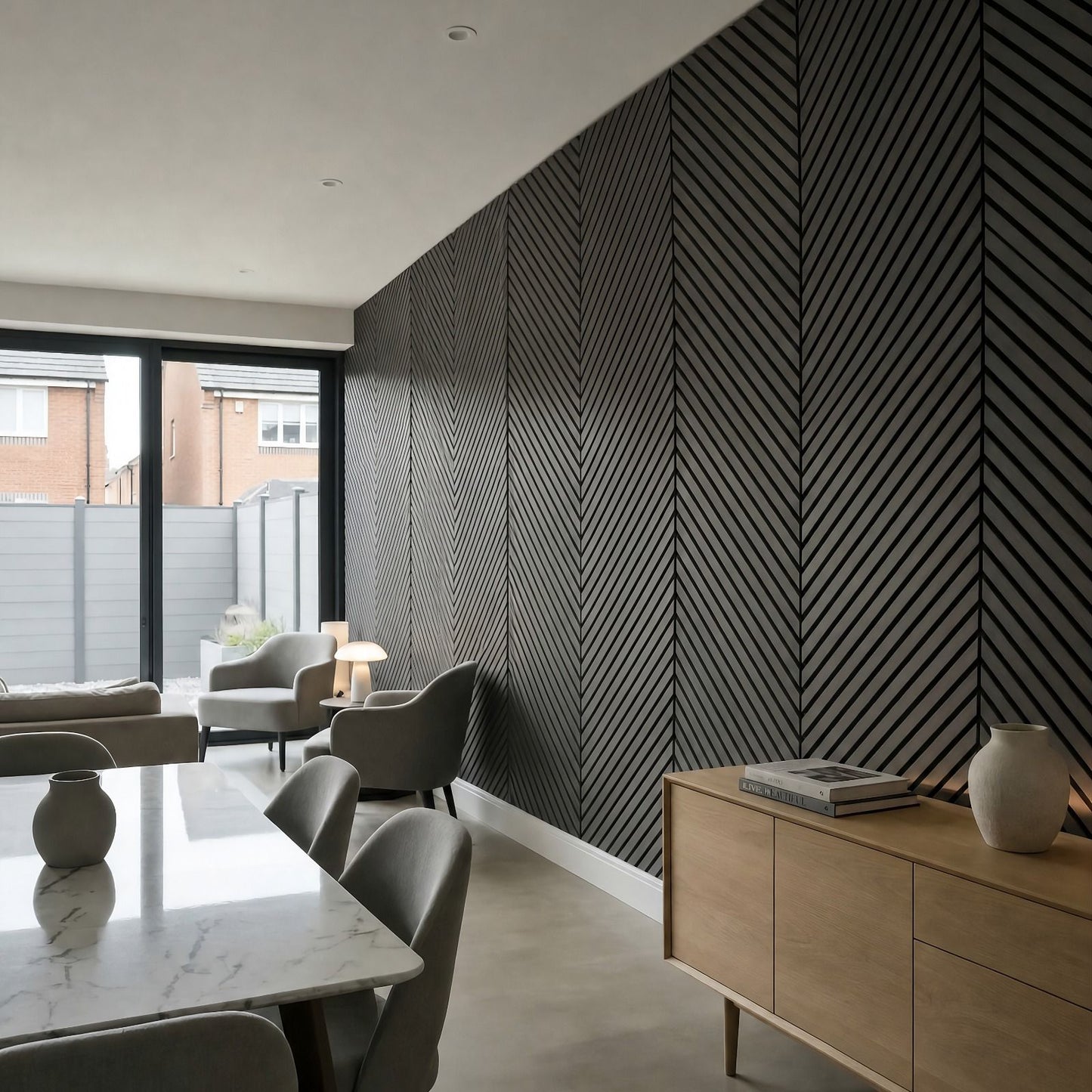 Premium Herringbone Wall Panel 240cm x 60cm (Multiple Colours)