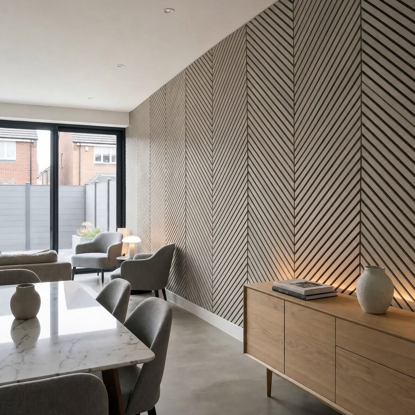 Premium Herringbone Wall Panel 240cm x 60cm (Multiple Colours)