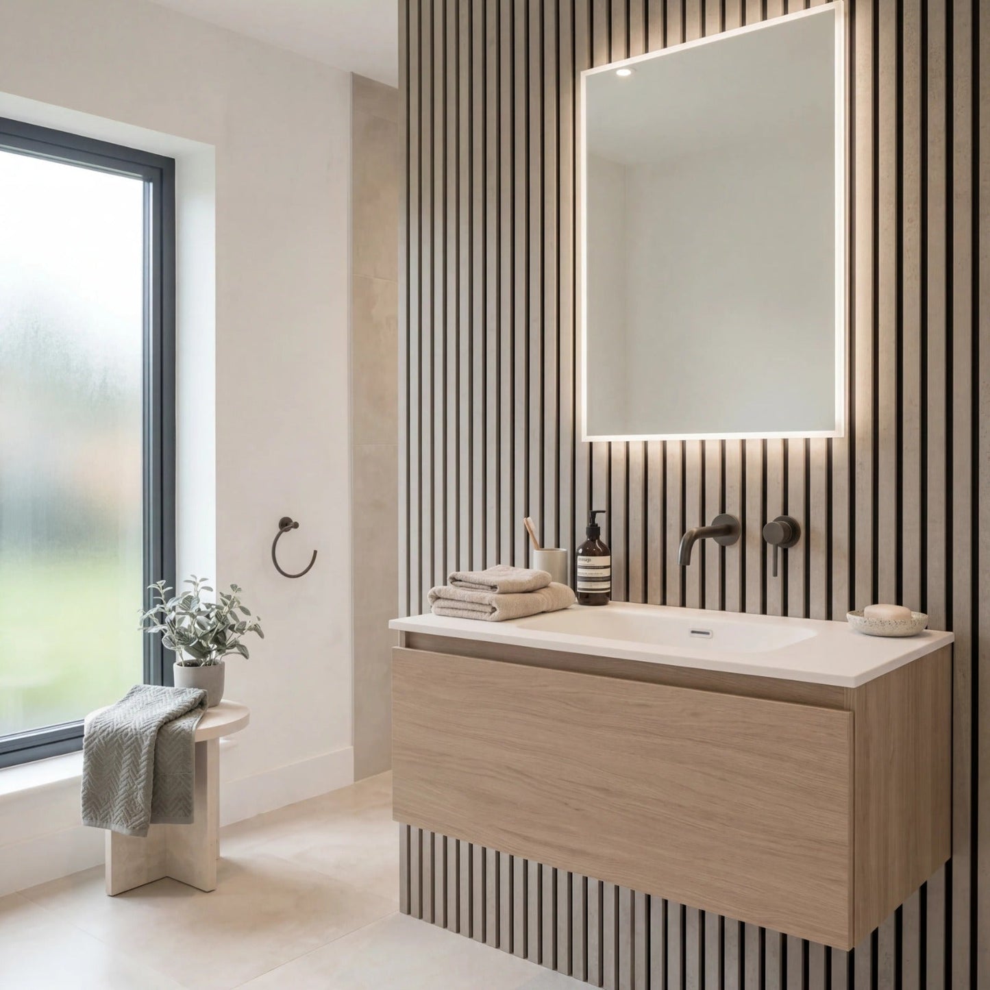 Premium Concrete Coloured Wall Panel - 240cm x 60cm