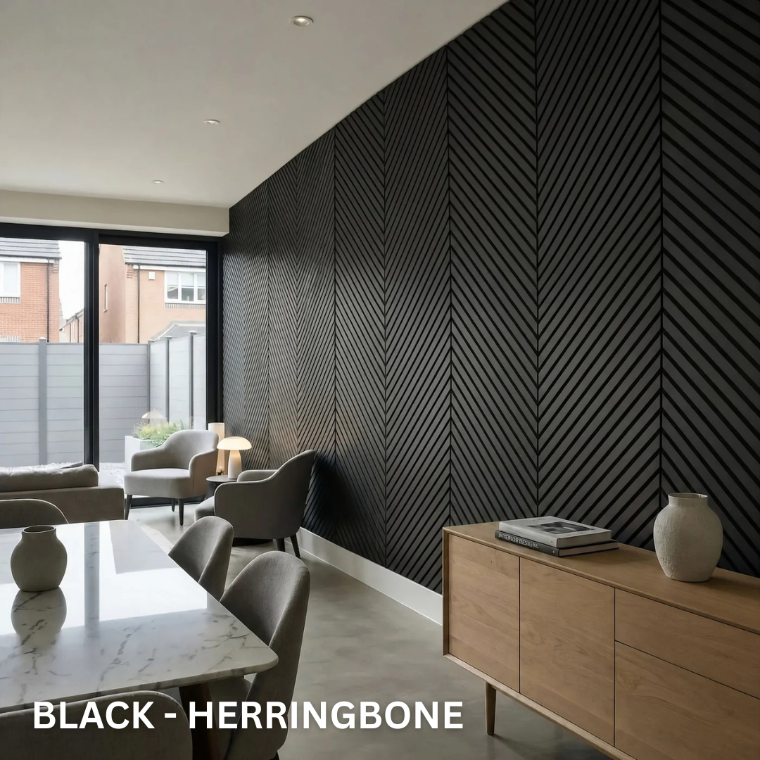 Premium Acoustic Slatted Wall Panel (Multiple Colours)