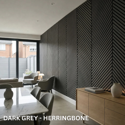 Premium Acoustic Slatted Wall Panel (Multiple Colours)