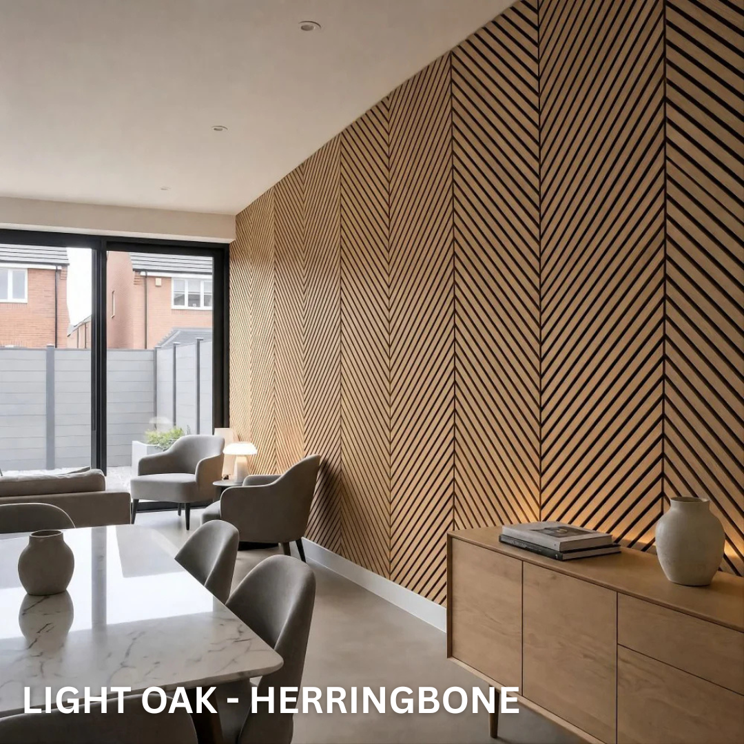 Premium Acoustic Slatted Wall Panel (Multiple Colours)