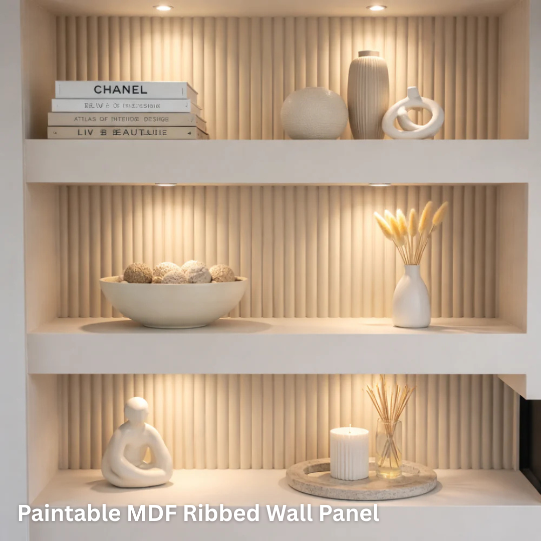 Premium Acoustic Slatted Wall Panel (Multiple Colours)